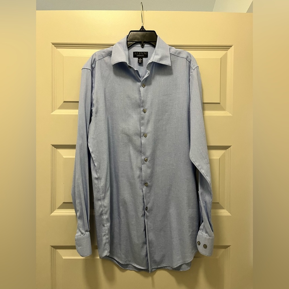Men’s Alfani Athletic Fit Light Blue Button Down